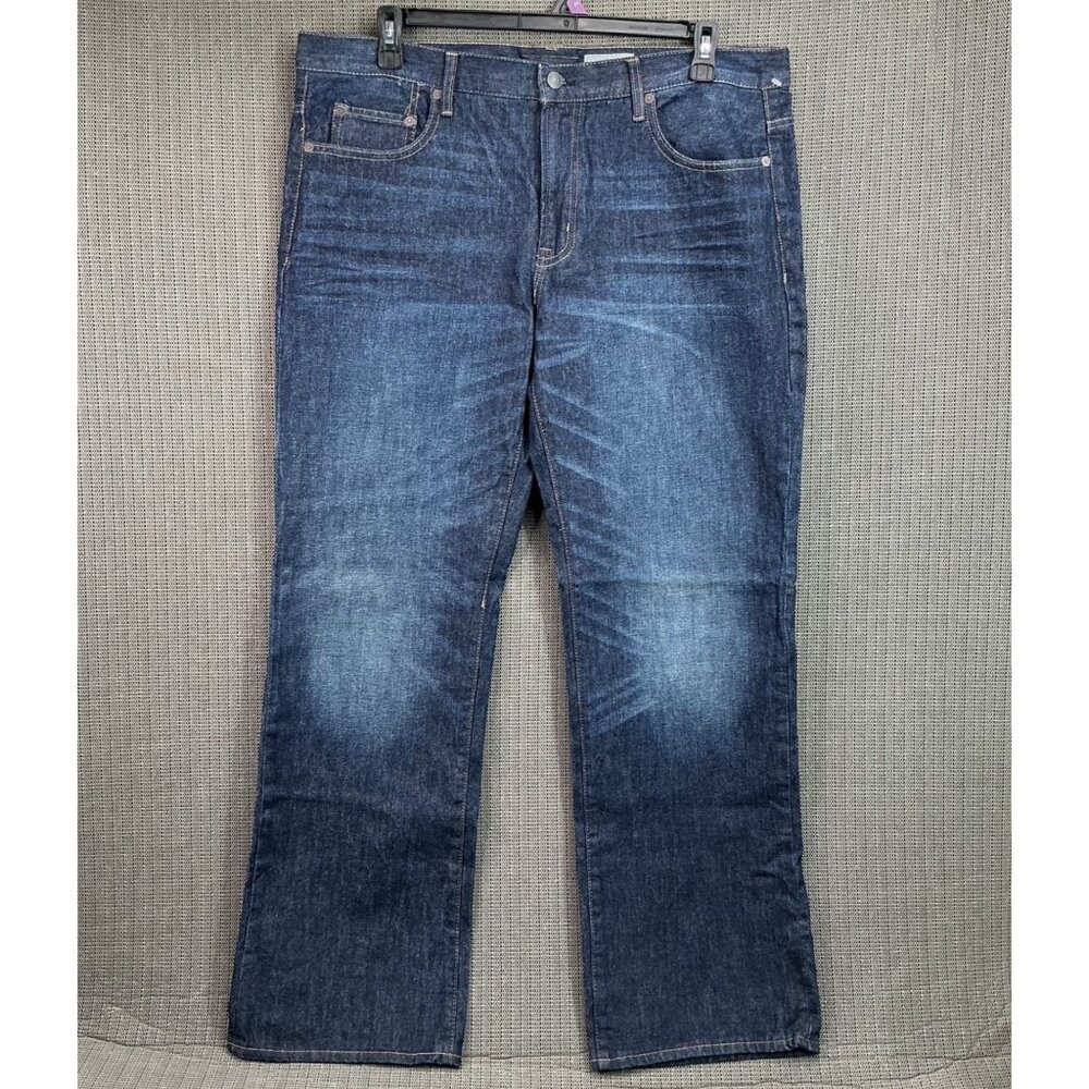 Indigo & Chino Mens Size 40x32 Blue Relaxed Fit Jeans Dark Wash Denim - Picture 1 of 11